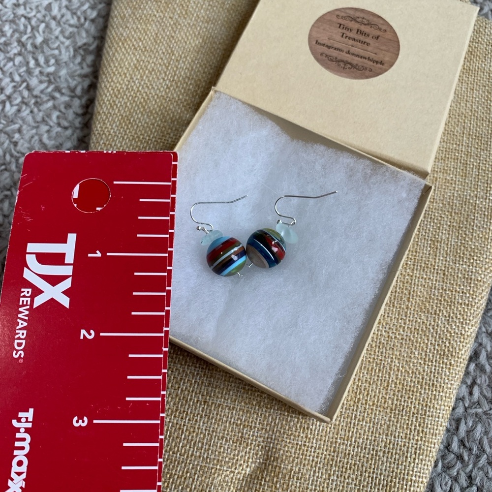RECYCLED SURFBOARD Earrings - Eco-Friendly Ocean Jewelry** 🏄‍♀️ NWT - Picture 10 of 10